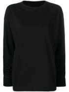 Mm6 Maison Margiela Mm6 Back Print Knitted Sweatshirt - Black