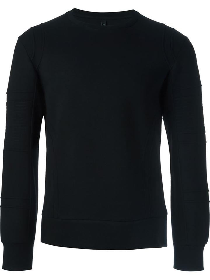 Neil Barrett Seam Detail Sweatshirt, Men's, Size: L, Black, Viscose/spandex/elastane/lyocell/cotton