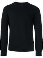 Neil Barrett Seam Detail Sweatshirt, Men's, Size: L, Black, Viscose/spandex/elastane/lyocell/cotton