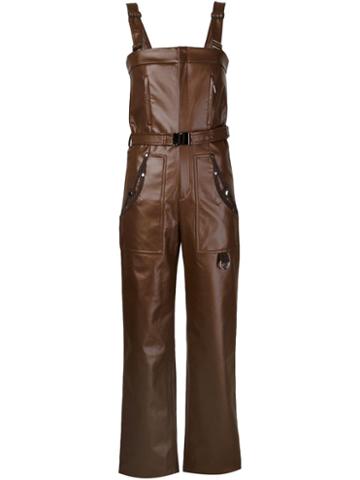 Koonhor Faux Leather Dungarees