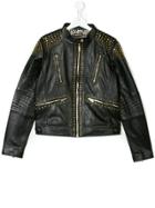 Roberto Cavalli Kids Teen Studded Jacket - Black