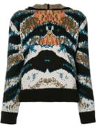 Baja East Printed Hooded Top, Women's, Size: 0, Blue, Cashmere