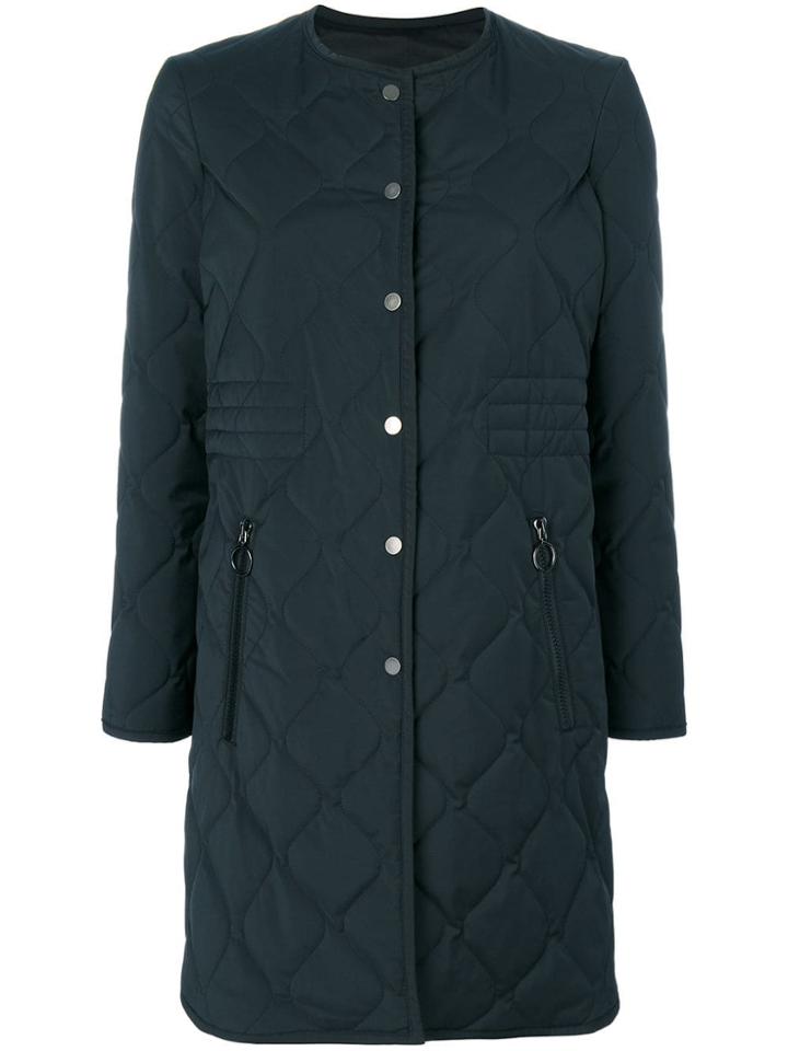 Neil Barrett Long Quilted Jacket - Black