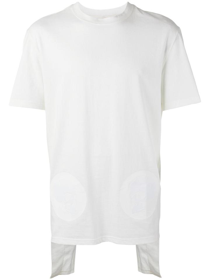 D.gnak Layered Angle T-shirt, Men's, Size: 48, White, Cotton