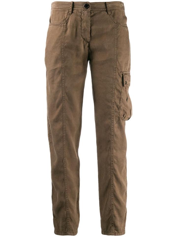 Patrizia Pepe Tapered Cargo Trousers - Brown