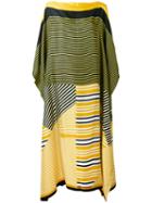Pierre-louis Mascia - Striped Beach Dress - Women - Silk - One Size, Yellow/orange, Silk