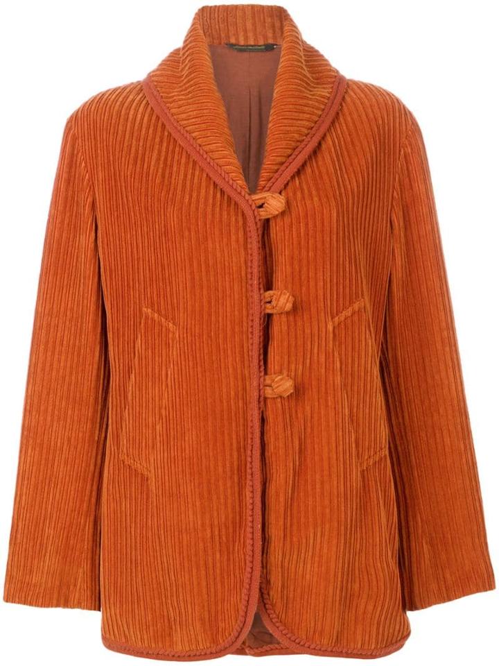 Romeo Gigli Pre-owned Oversized Corduroy Jacket - Black