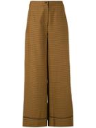 Layeur Brown Fitzgerald Wide Leg Trouser W Fly Front - Yellow