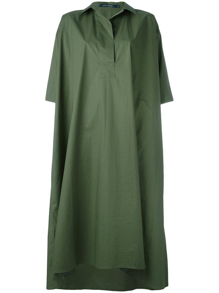 Sofie D'hoore - 'deck' Shirt Dress - Women - Cotton - 38, Green, Cotton