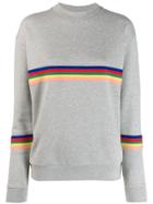 Être Cécile Rainbow Stripe Sweatshirt - Grey