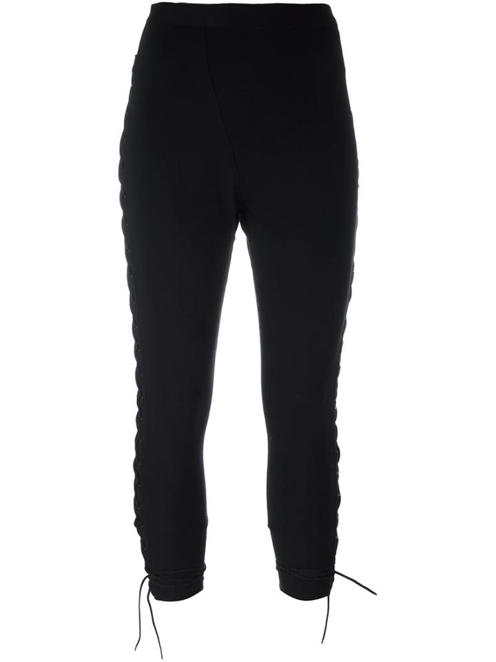 Unravel Cropped Track Pants, Women's, Size: Small, Black, Cotton