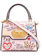 Dolce & Gabbana Mini Welcome Mural Print Tote - Pink