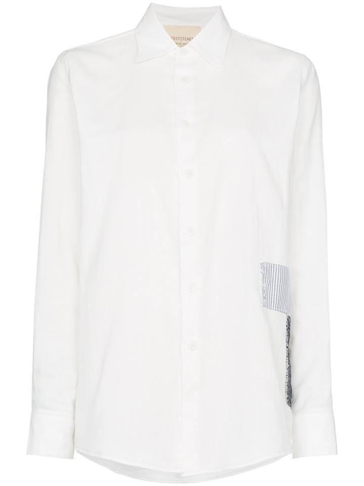 78 Stitches Patch Detail Shirt - White