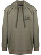Bmuet(te) Slogan Drawstring Hoodie - Green