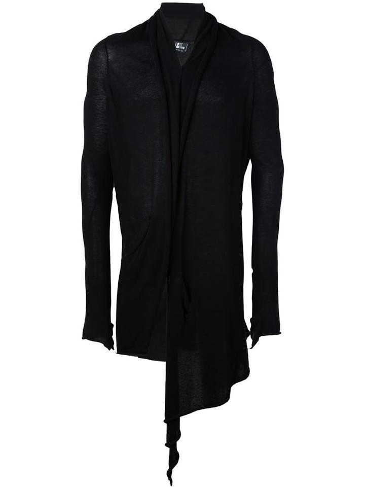 Lost & Found Ria Dunn Long Draped 'over' Cardigan, Men's, Size: Medium, Black, Cotton