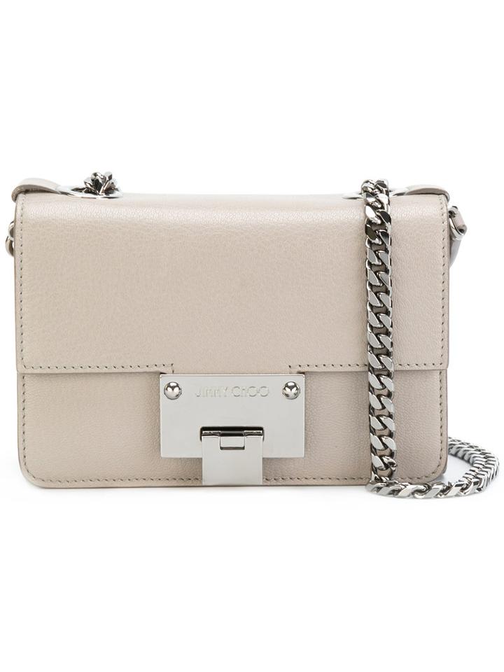 Jimmy Choo - Silver-tone Chain Shoulder Bag - Women - Calf Leather - One Size, Grey, Calf Leather