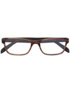 Calvin Klein Contrast Square Frame Glasses - Brown