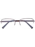 Ermenegildo Zegna Half-frame Optical Glasses - Brown