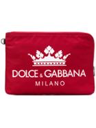 Dolce & Gabbana Logo Clutch Bag - Red