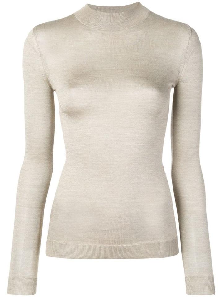 Emilio Pucci High Neck Silk-knit Sweater - Neutrals