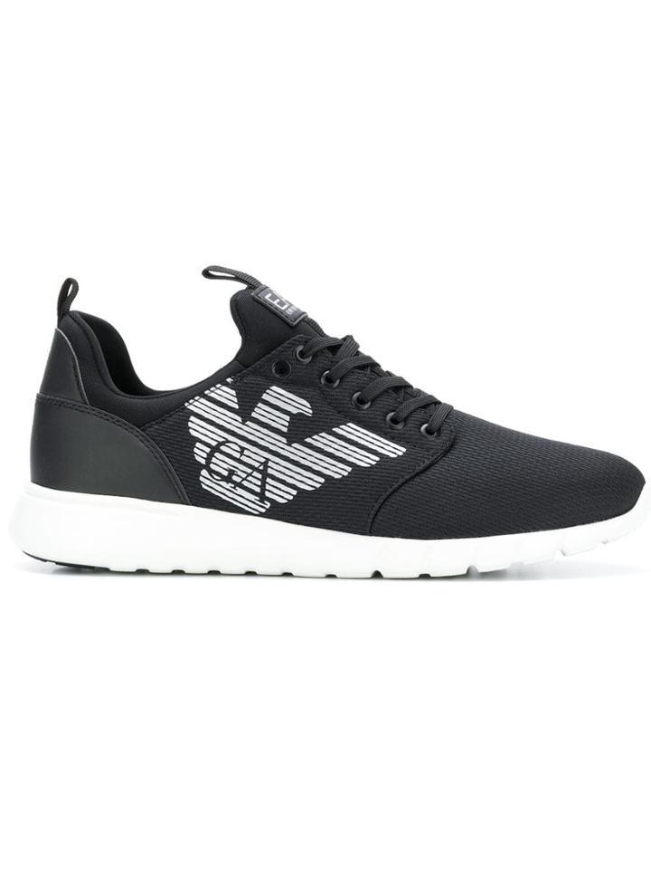Ea7 Emporio Armani Logo Sneakers - Black