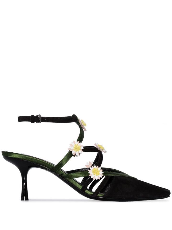 Fabrizio Viti Gardner 65mm Flower Pumps - Black