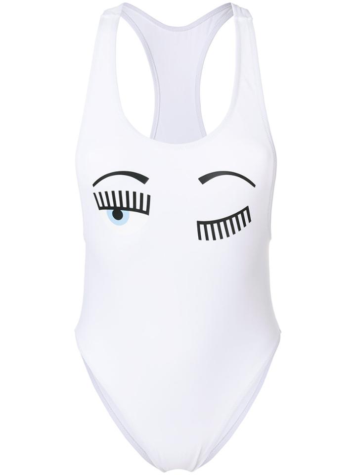 Chiara Ferragni Wink One-piece Swimsuit - White