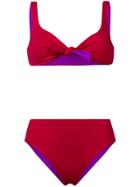 Fisico Reversible Two-piece Bikini Set - Red