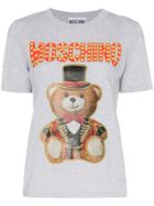 Moschino Graphic Print Cotton T-shirt - Grey