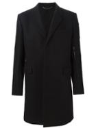 Helmut Lang Single Breasted Coat, Men's, Size: Xl, Black, Cotton/polyamide/polyester/wool