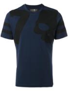 Hydrogen Skull Print T-shirt, Men's, Size: Xl, Blue, Cotton