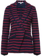 Veronica Beard Striped Fitted Blazer - Red