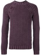 Tod's Ribbed Raglan Jumper, Men's, Size: Xl, Pink/purple, Merino