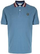 Kent & Curwen Striped Collar Polo Shirt - Blue
