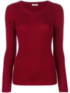 P.a.r.o.s.h. Ribbed Round Neck Sweater - Red