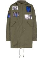Raf Simons Patchwork Hooded Parka - Green