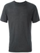 T By Alexander Wang Round Neck T-shirt, Men's, Size: Small, Grey, Rayon/silk