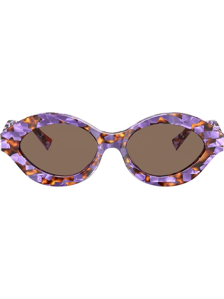 Alain Mikli Contrast Print Sunglasses - Purple