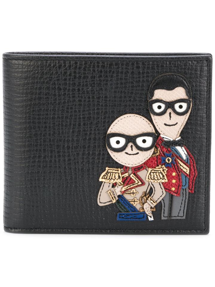 Dolce & Gabbana Designer's Patch Wallet - Black