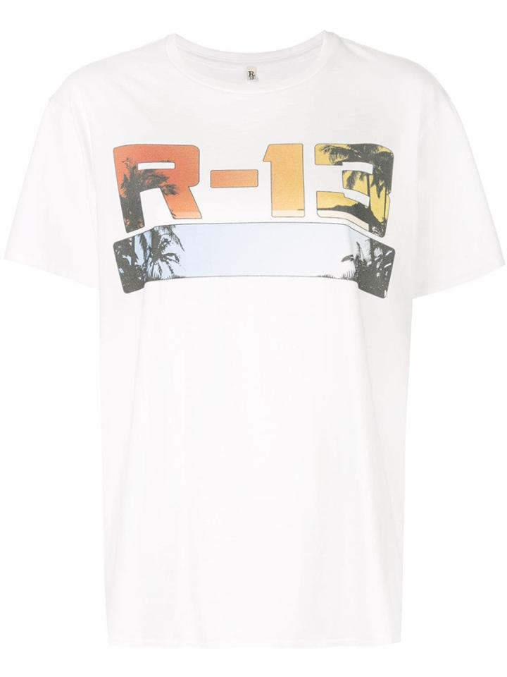 R13 Graphic Print T-shirt - White