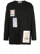 Yohji Yamamoto Loose-fit Patch Sweatshirt - Black