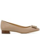 Michael Michael Kors Logo Plaque Ballerina Shoes - Neutrals