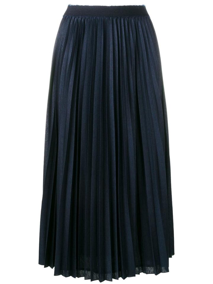 Max Mara Studio Midi Pleated Skirt - Blue