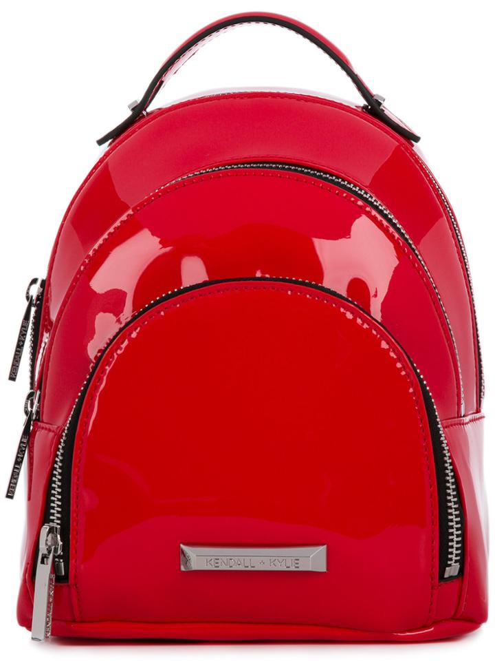 Kendall+kylie Mini Triple Zip Backpack - Red