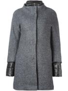 Herno Double Sleeve Coat, Women's, Size: 42, Grey, Polyamide/viscose/virgin Wool