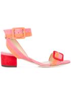 Jimmy Choo Dacha 35 Sandals - Pink & Purple