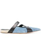 Jw Anderson Double Strap Pointed Mules - Blue