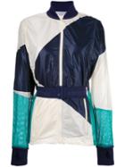 Adidas By Stella Mccartney Contrast Belted Bomber Jacket, Women's, Size: Xs, Green, Recycled Polyester