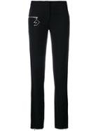 Versus Slim-fit Zipped Pocket Trousers - Black
