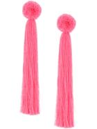 Yuliya Magdych Oversized Tassel Earrings - Pink & Purple